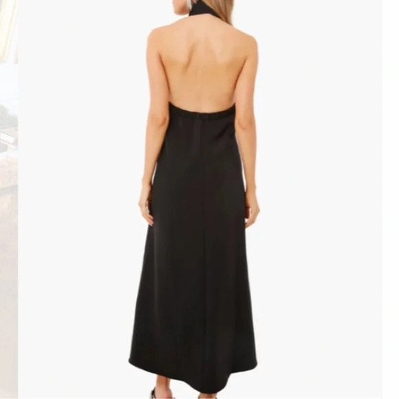 New Tuckernuck Black Jagger Halter Embellished Midi Dress Size XL - Picture 4 of 16